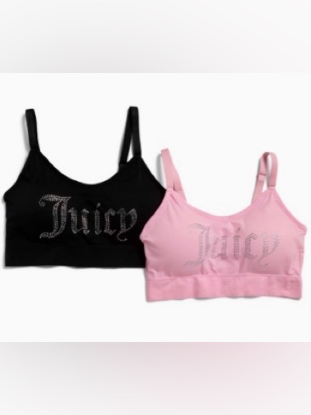 JUICY COUTURE Y2K NWT 2-Pack Pink/Black Plus-Size Seamless Bras. Size: 2X